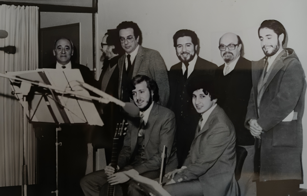 Foto Estrenos 1984 con compositores chilenos